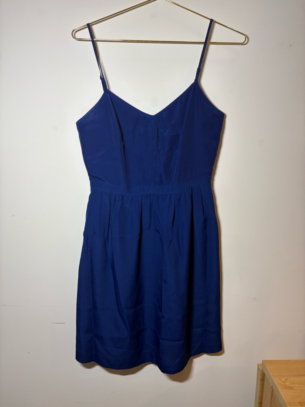J. Crew Cobalt Blue Spaghetti Strap A-Line Mini Dress